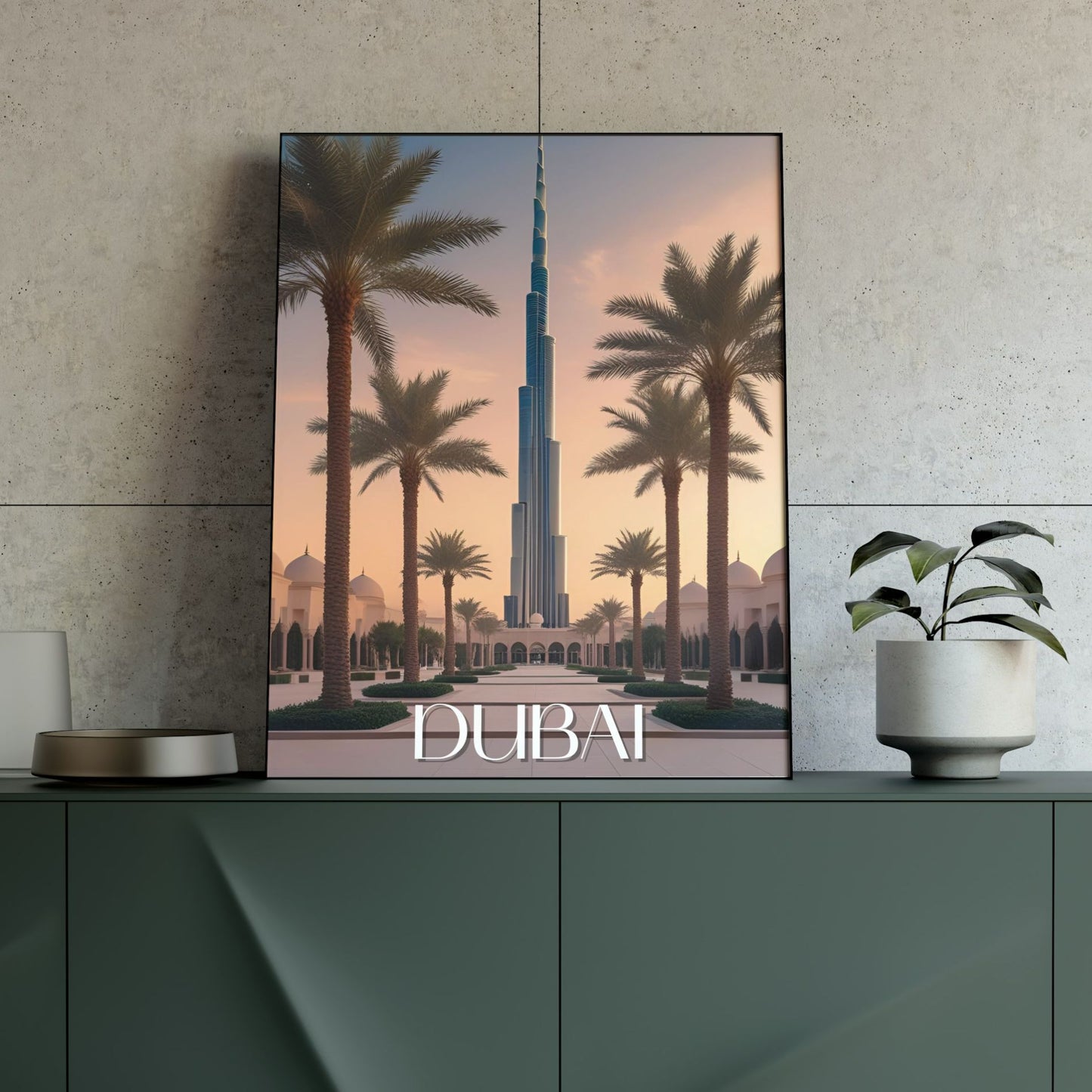 affiche dubai illustration portrait