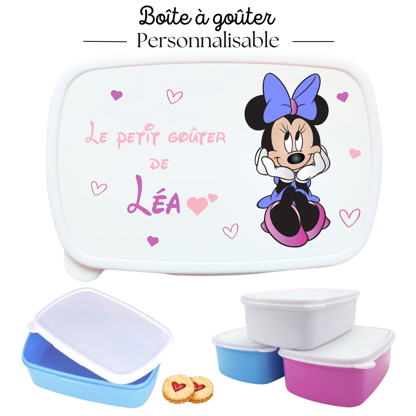 boite a repas minnie personnalisable prenom