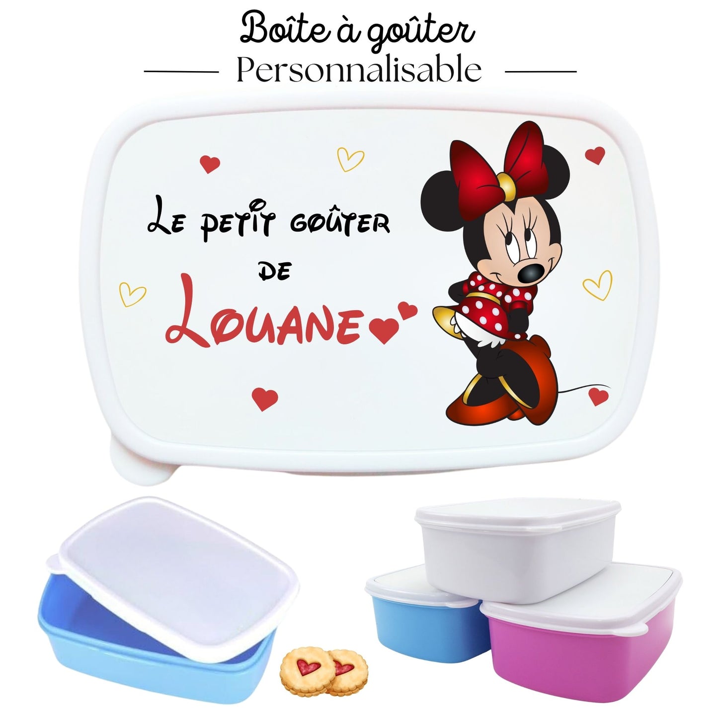 boite a gouter minnie personnalisable prenom