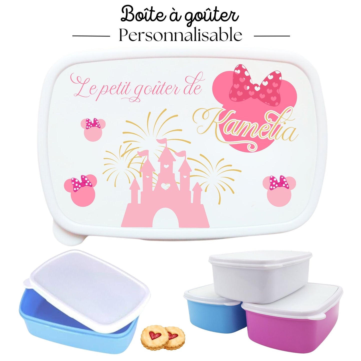 boite a gouter minnie personnalisee prenom