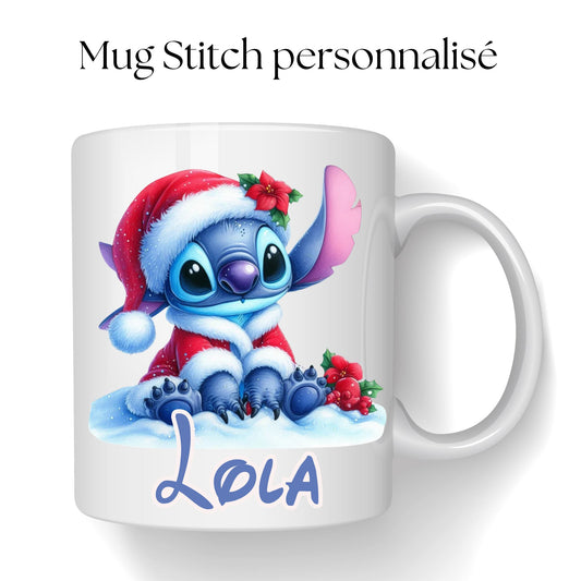 mug stitch cadeau noel  personnalise