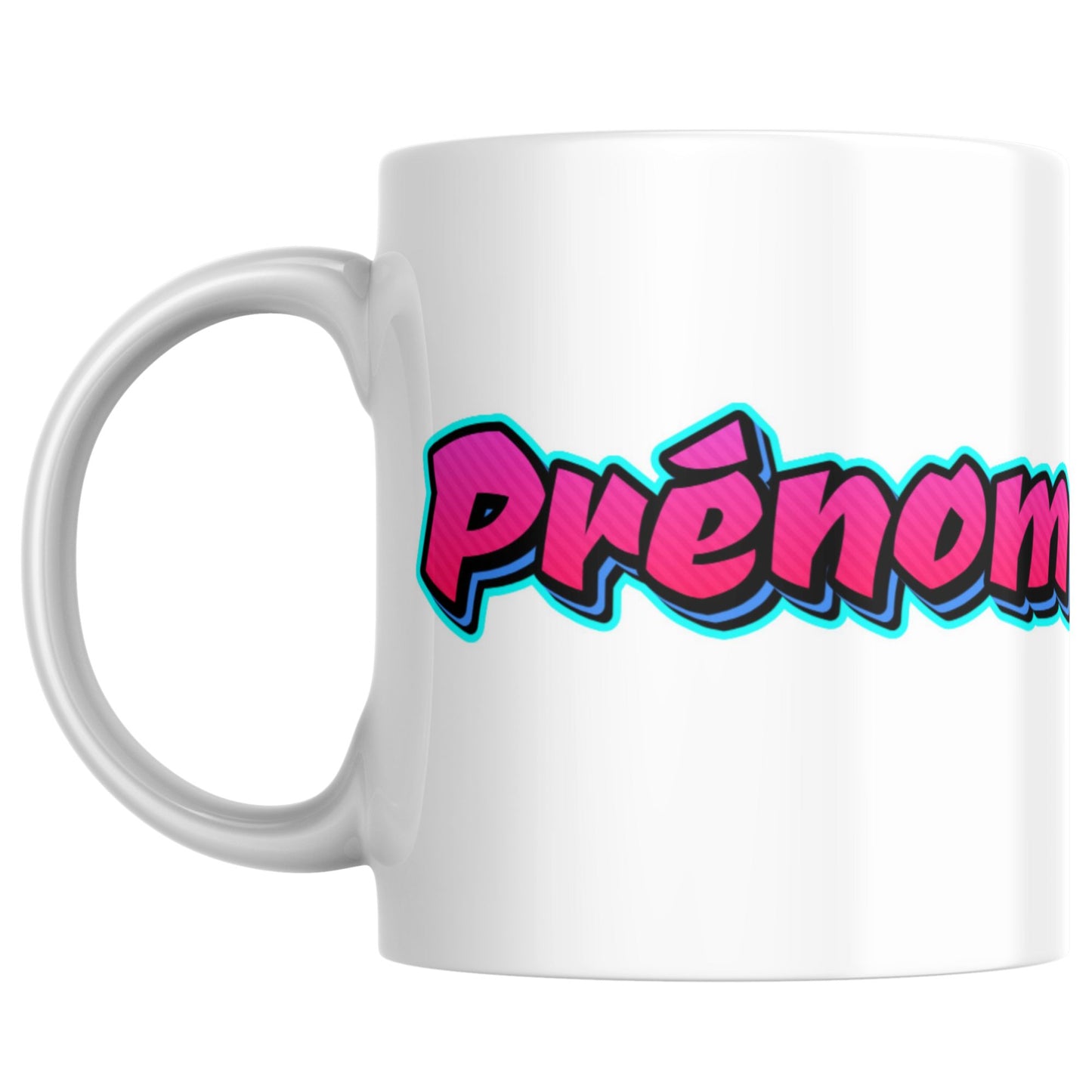 mug graffiti personnalise rose