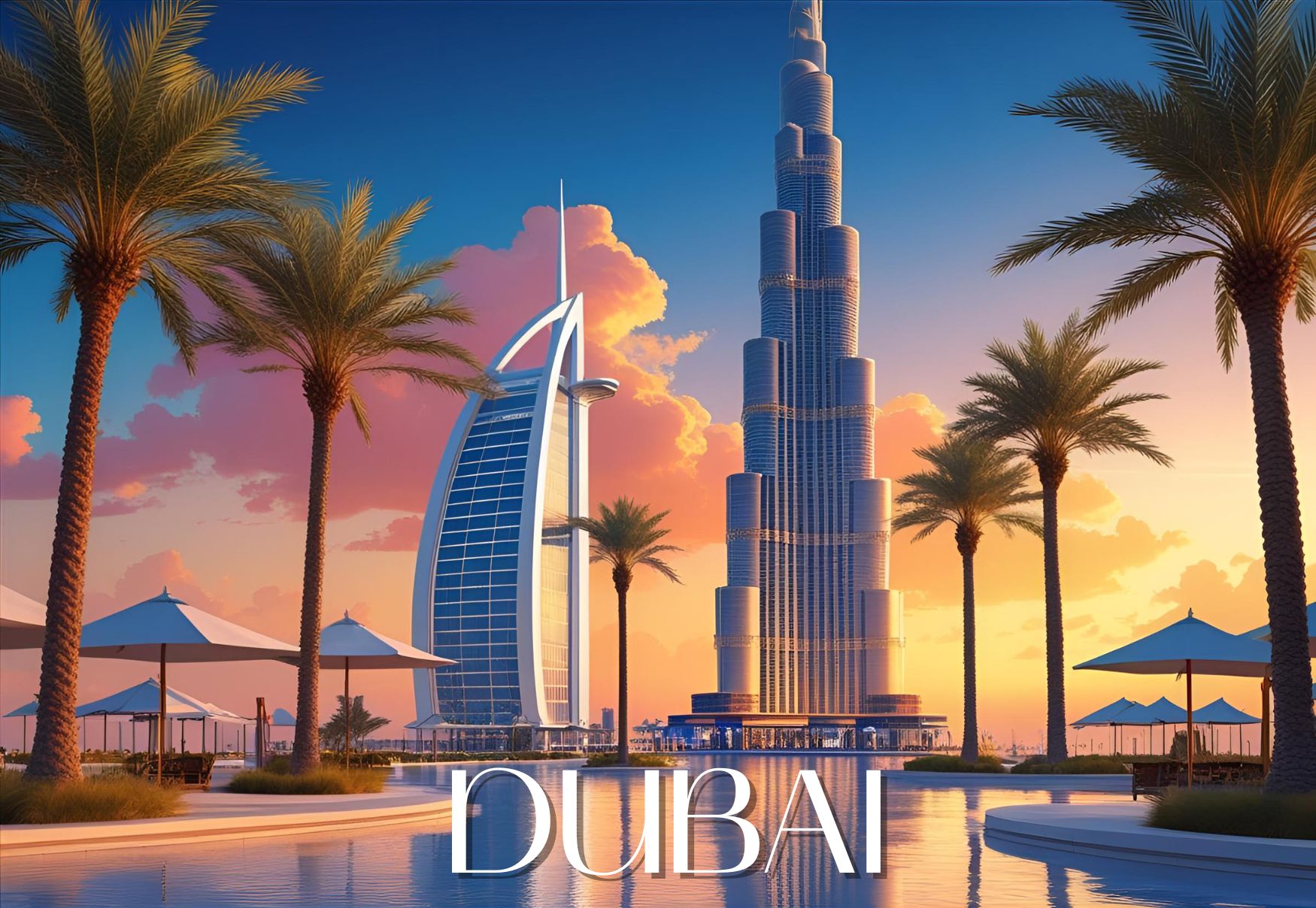 affiche dubai illustration
