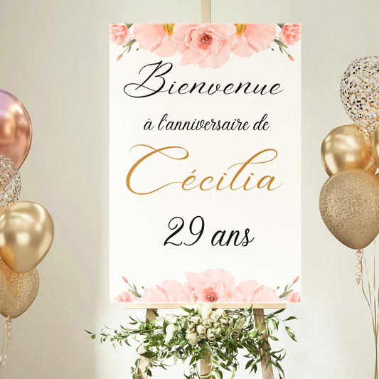 affiche anniversaire personnalise