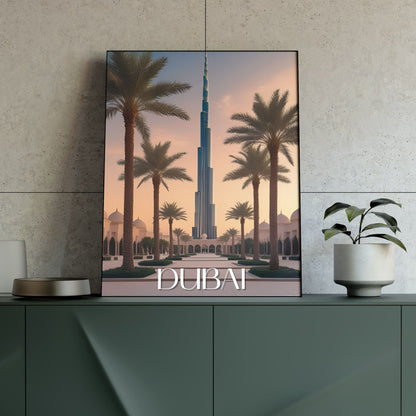 affiche dubai illustration portrait