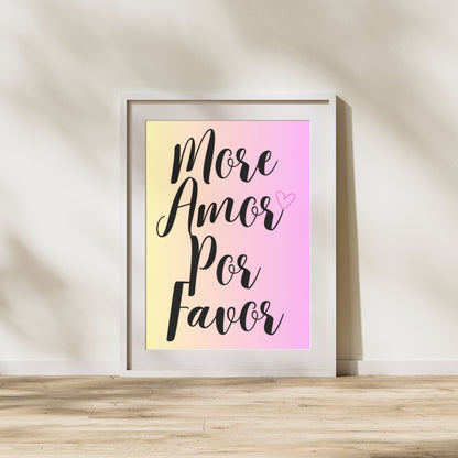 affiche more amor por favor