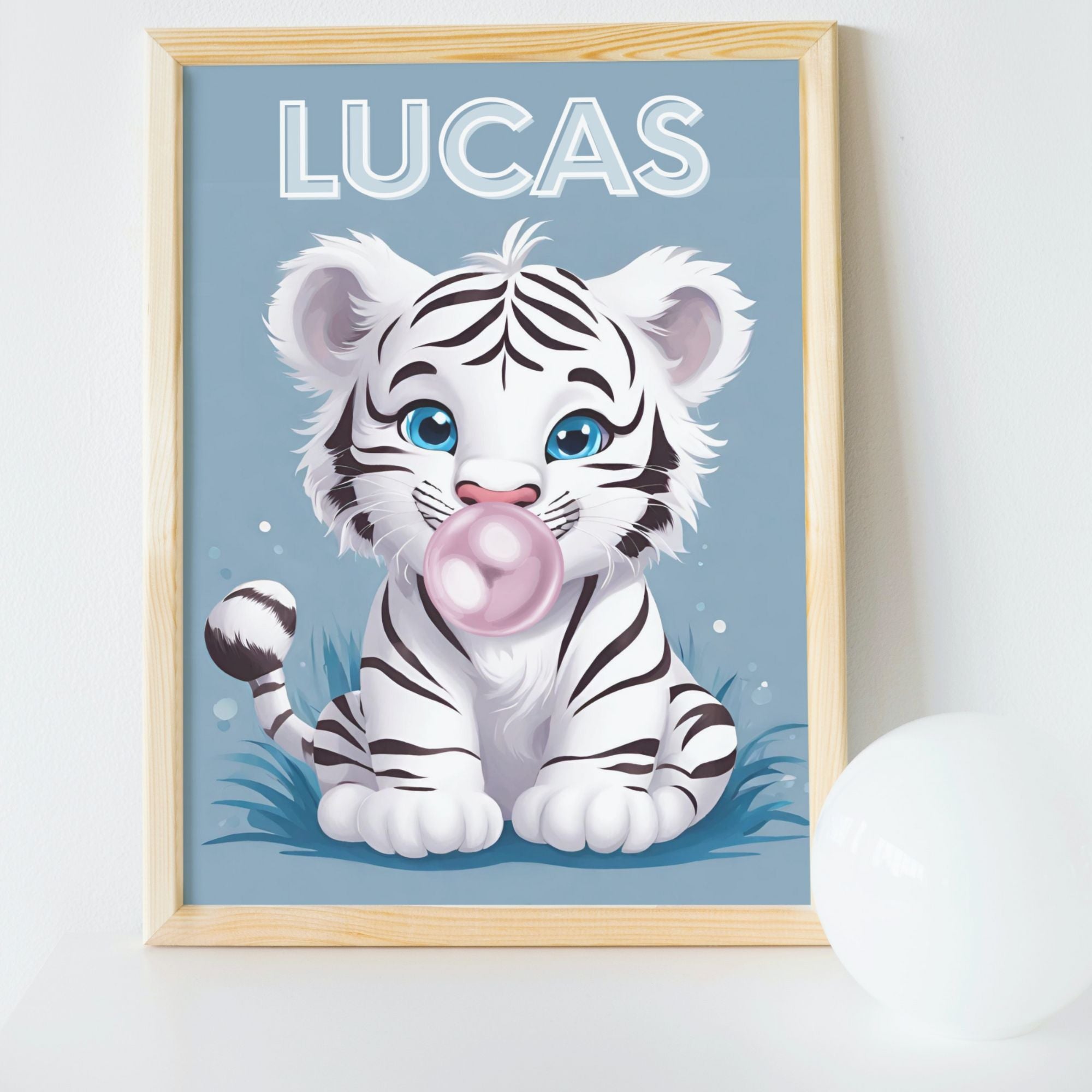 Panneau De Naissance Tigre Avec Votre Texte