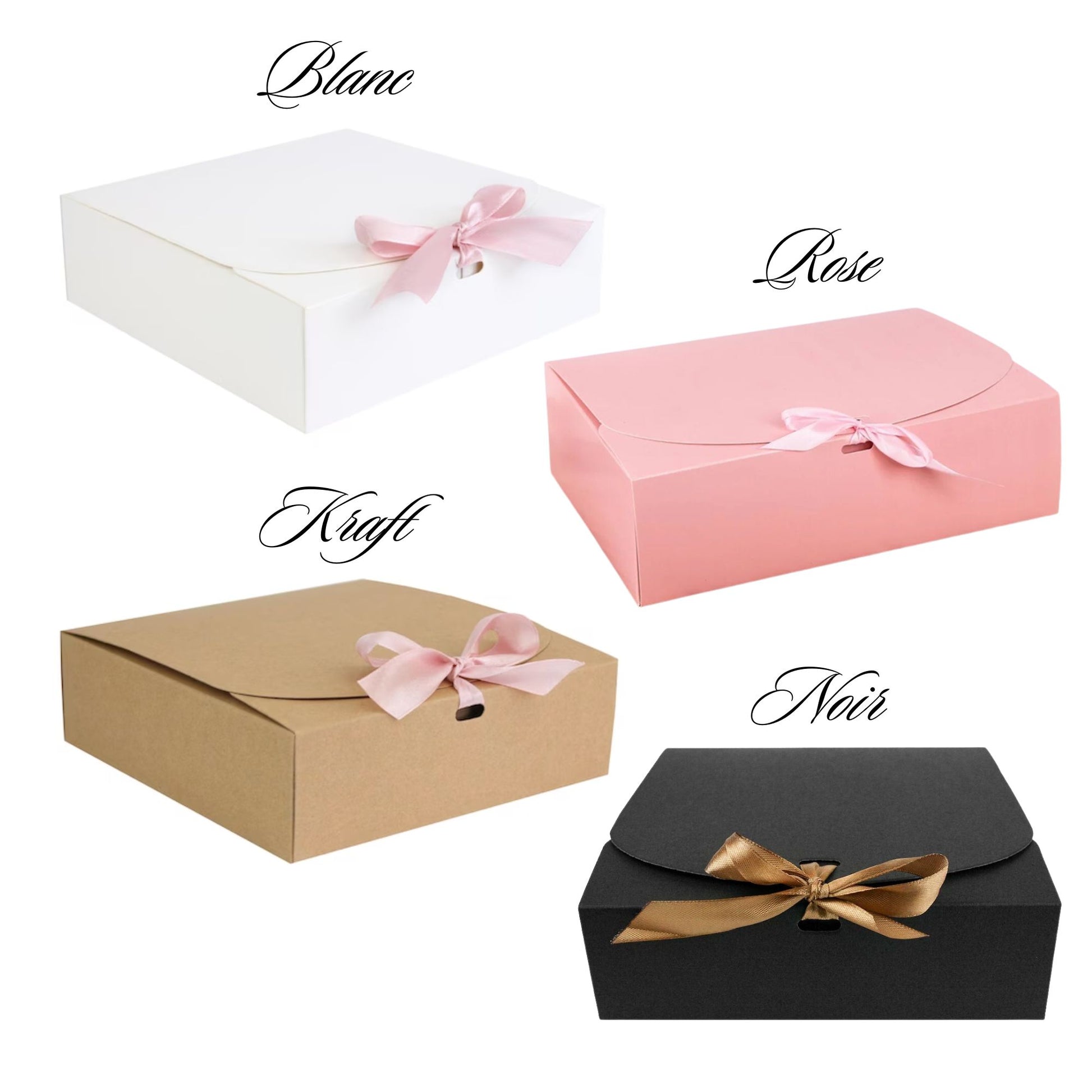 boite cadeau ruban satin personnalisable