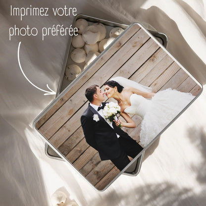 boite personnalisee photo mariage