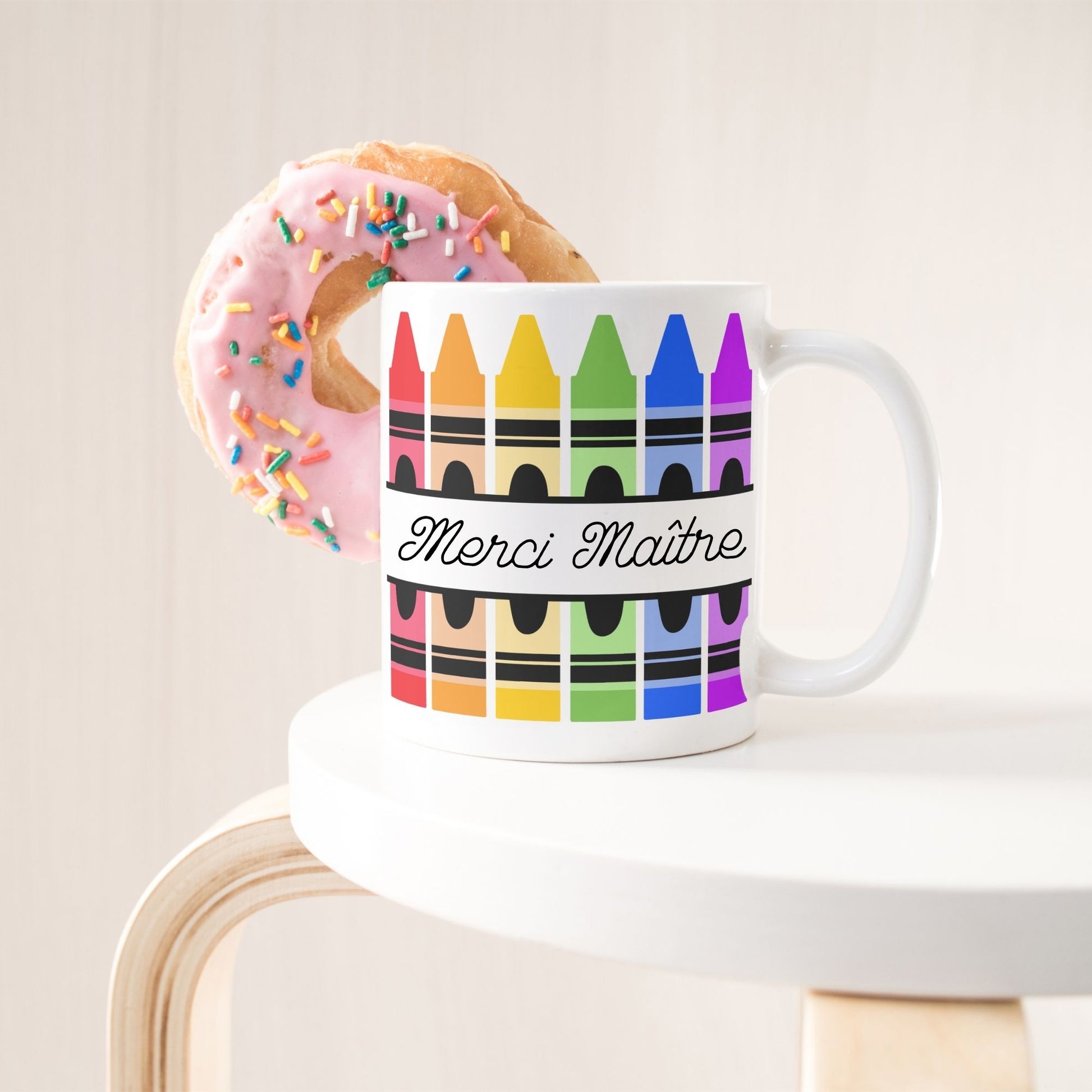 merci maitre cadeau mug crayon ecole