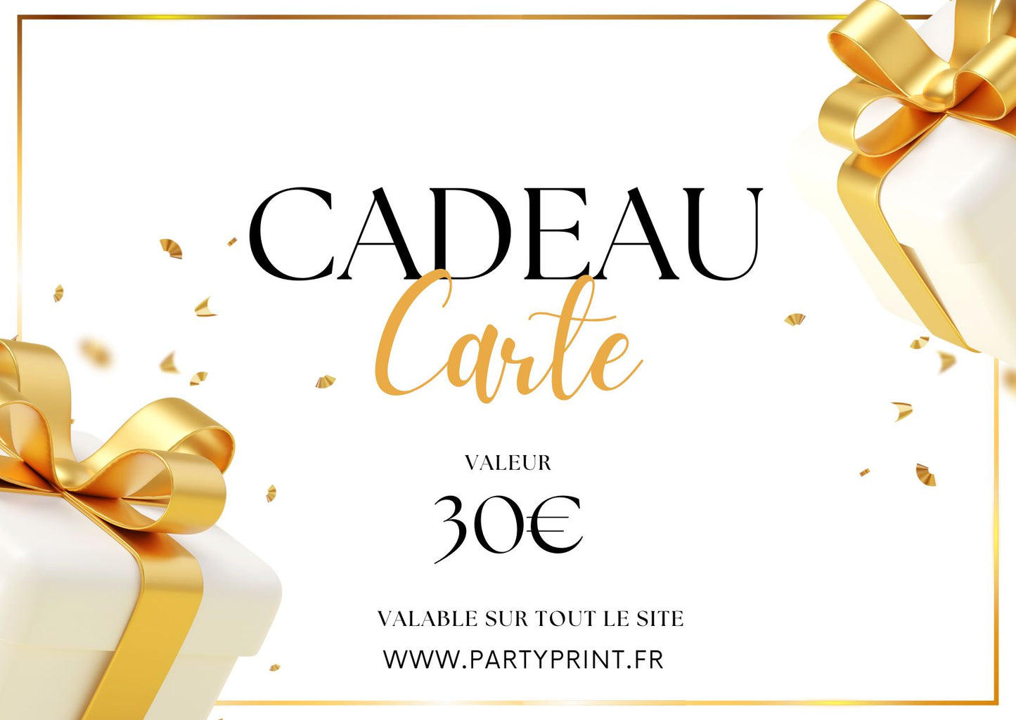 Carte cadeau Partyprint