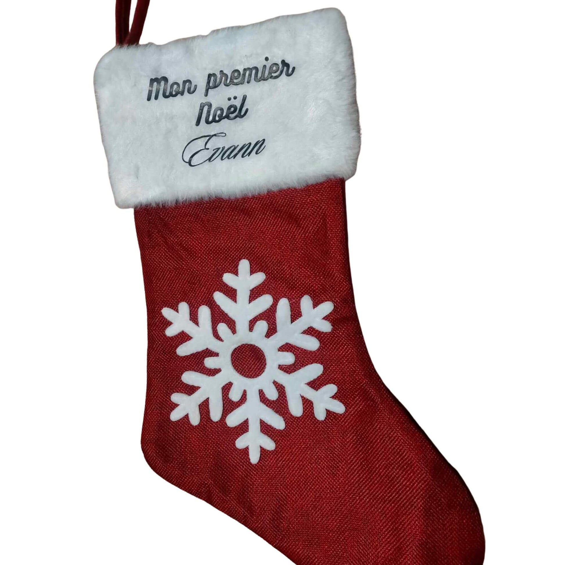 chaussette de noel personnalisee prenom