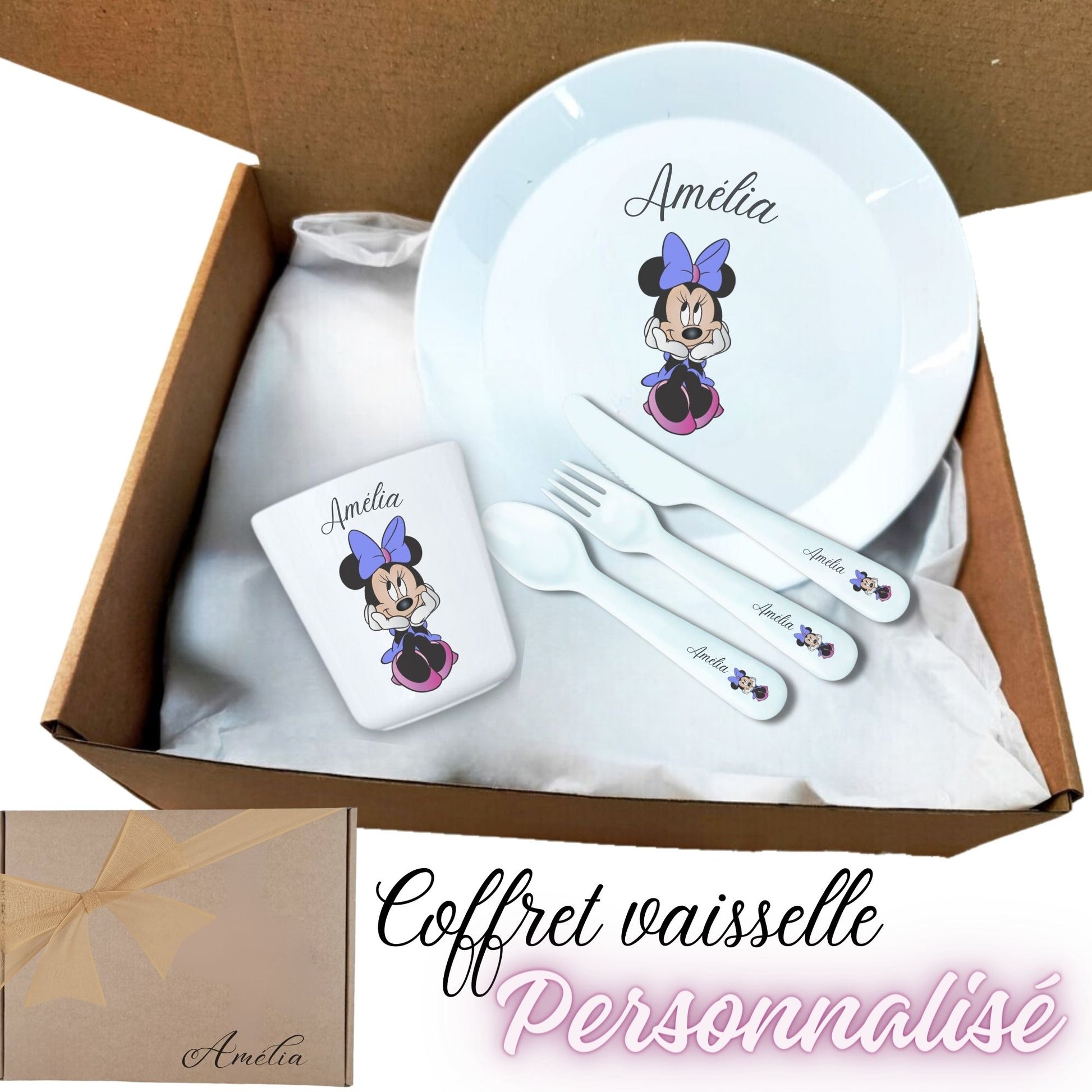 coffret vaisselle cadeau enfant personnalisé