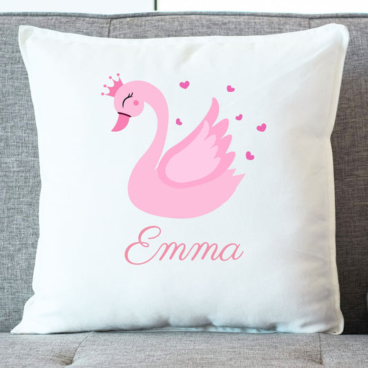 coussin enfant personnalisé cygne prenom