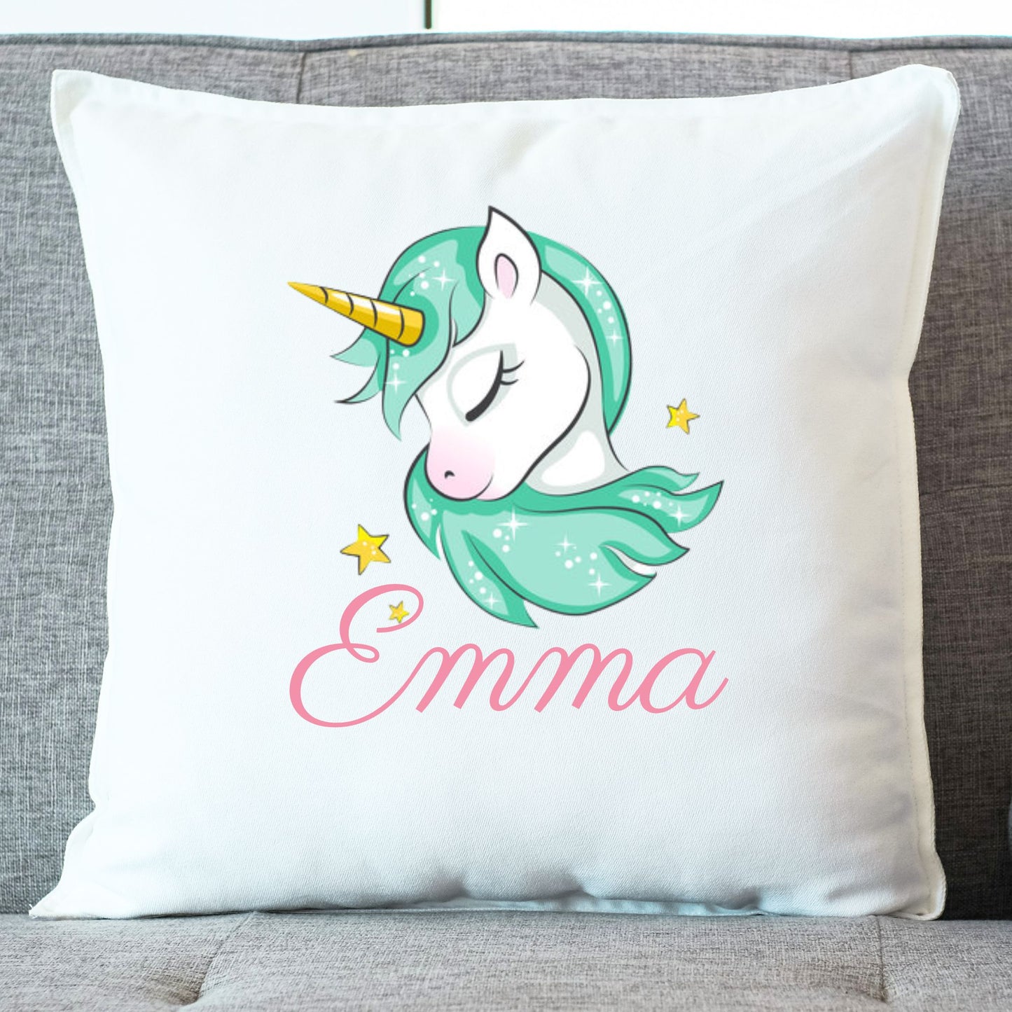 coussin enfant licorne prenom
