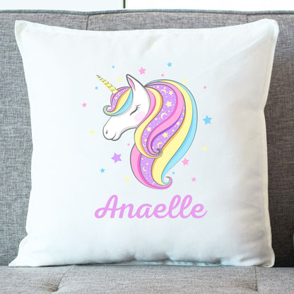 coussin unicorn personnalise enfant