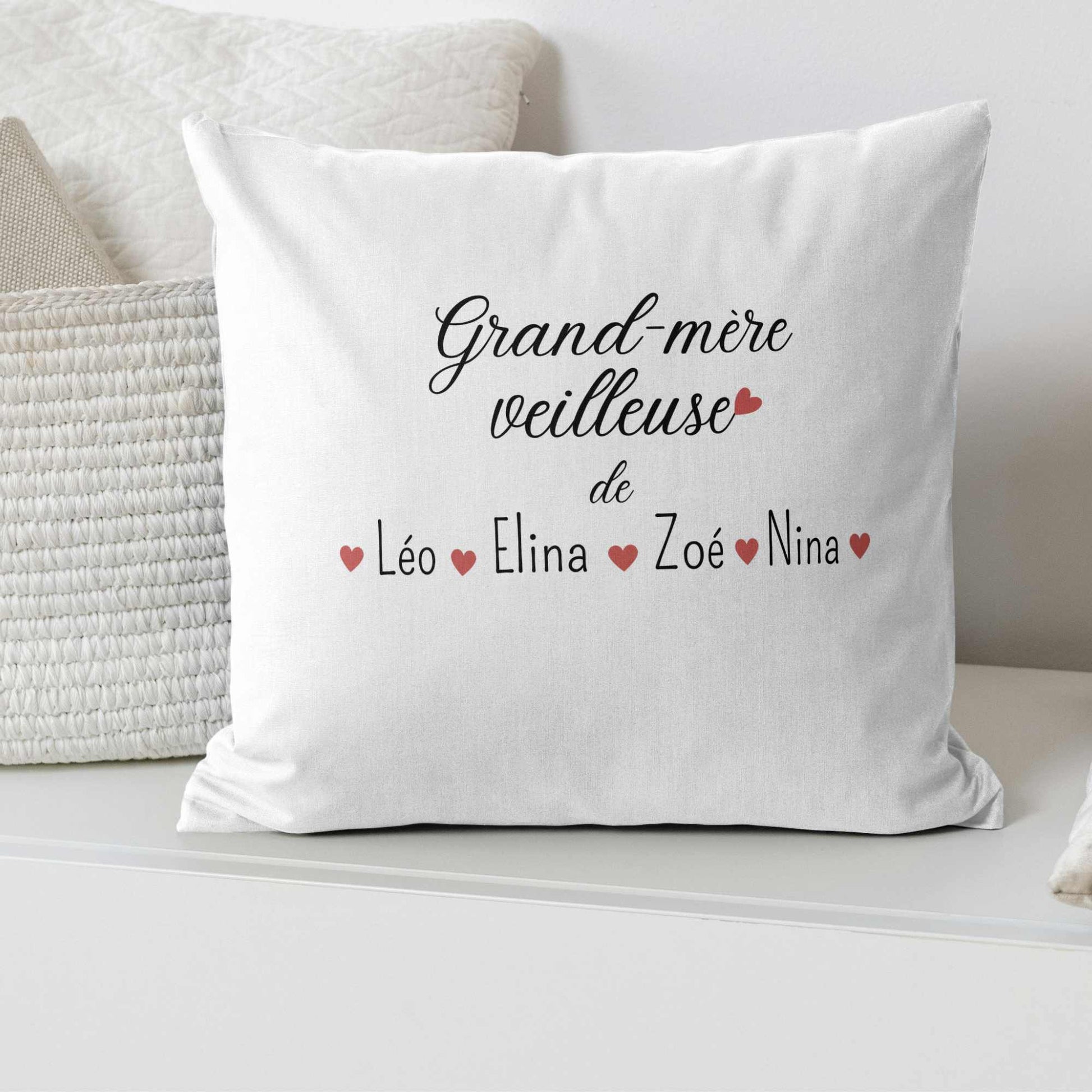 coussin personnalise mamie cadeau grand mere prenom enfants