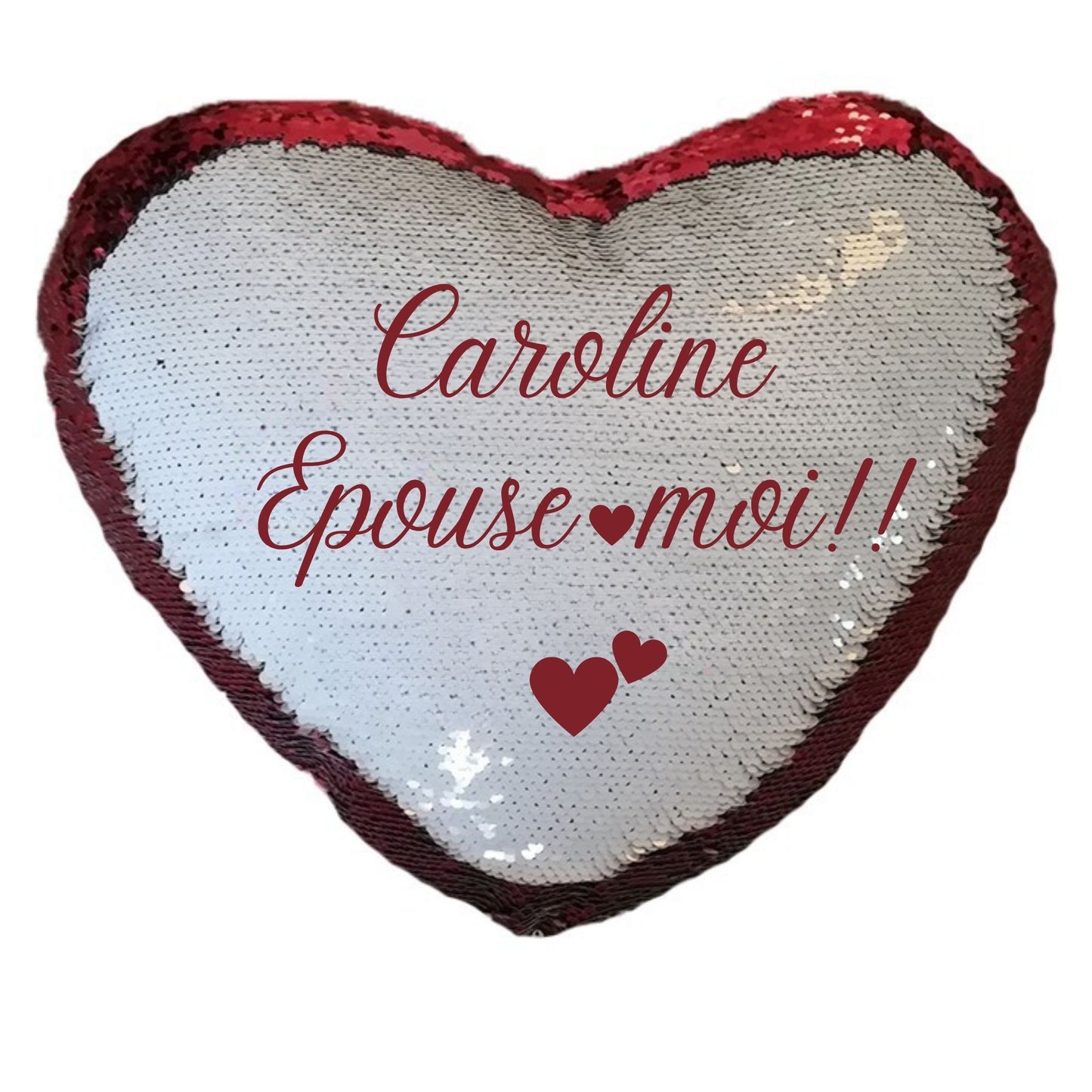 coussin personnalisé demande en mariage