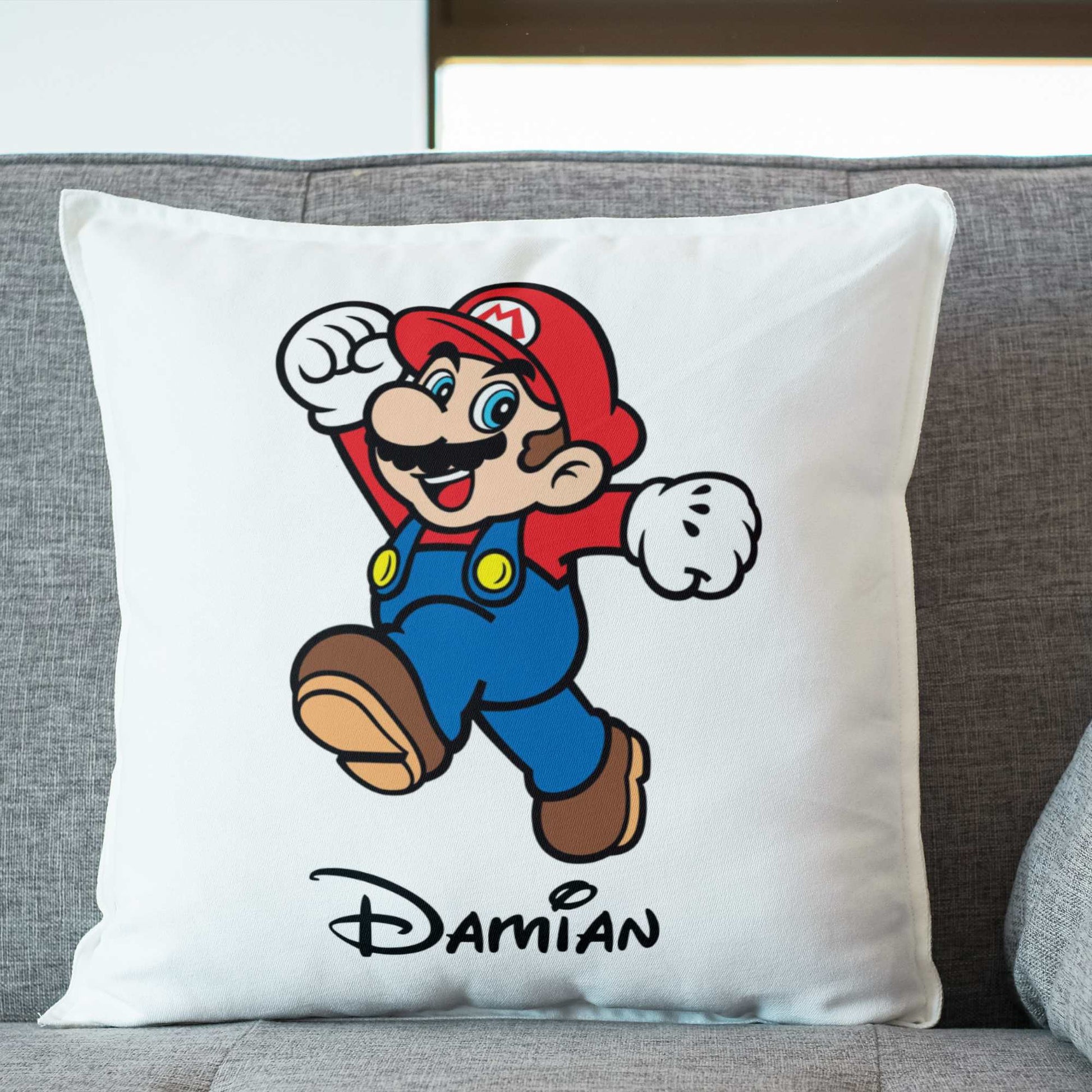 coussin mario personnalisé prénom