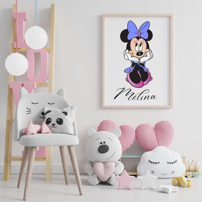 poster minnie avec prénom