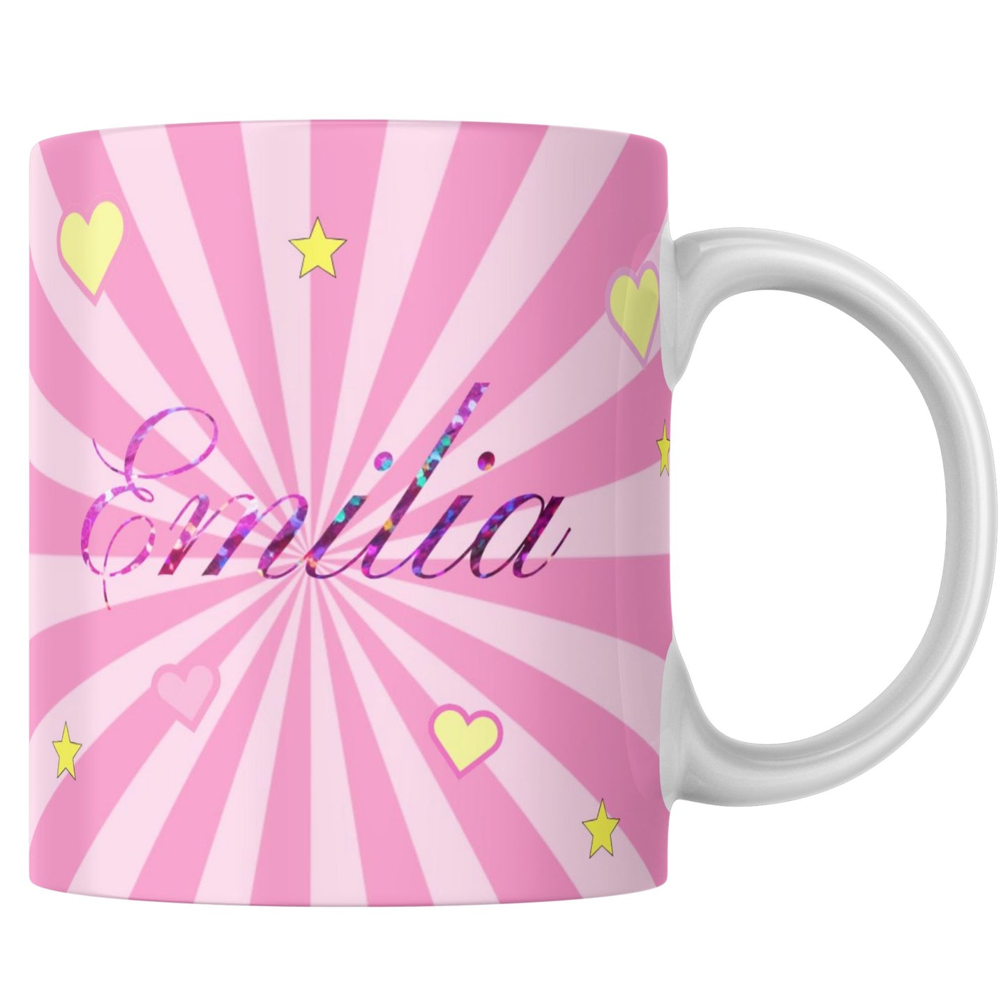 mug enfant prenom paillete glitter