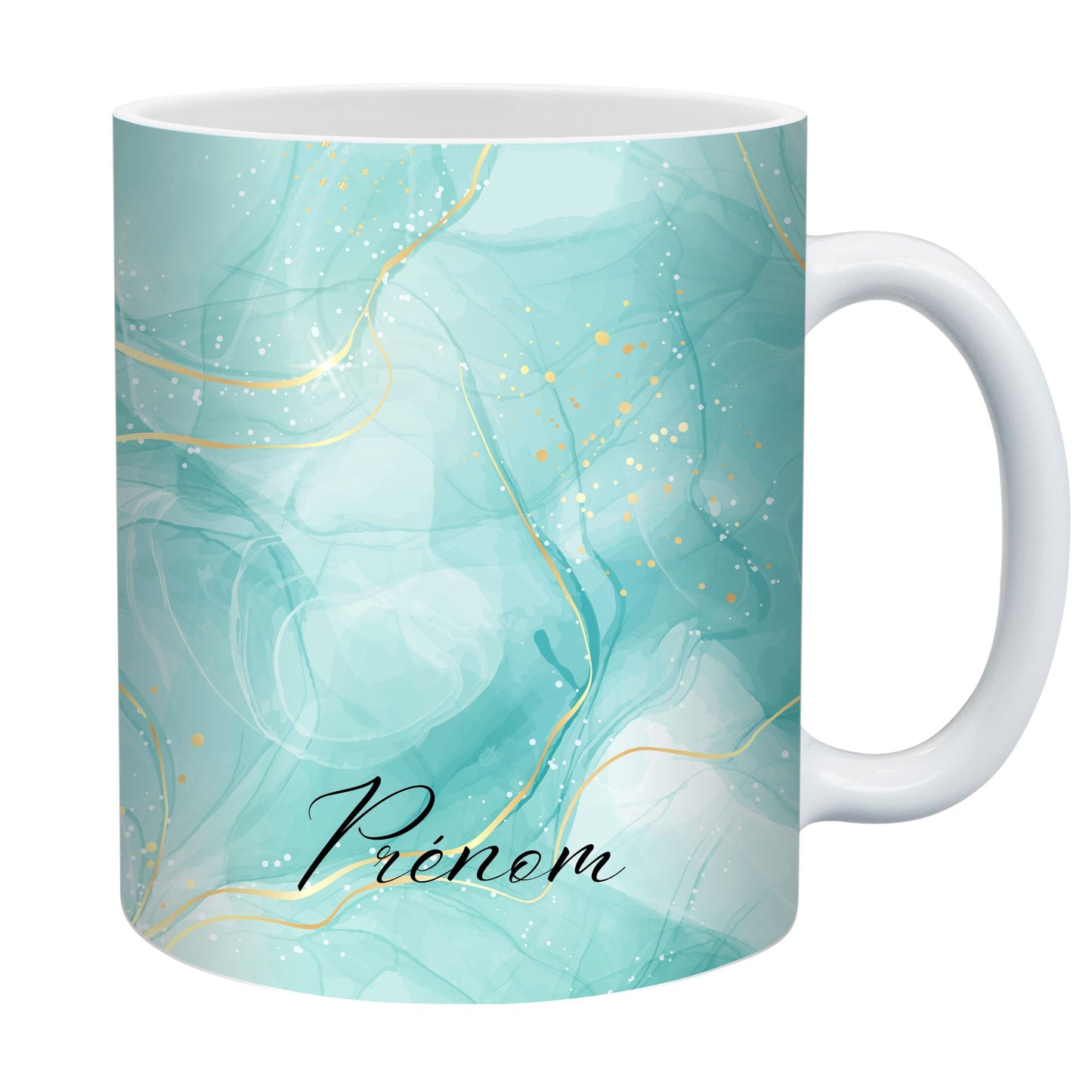 tasse marbre personnalisable prenom