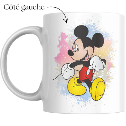 mug mickey personnalise aquarelle