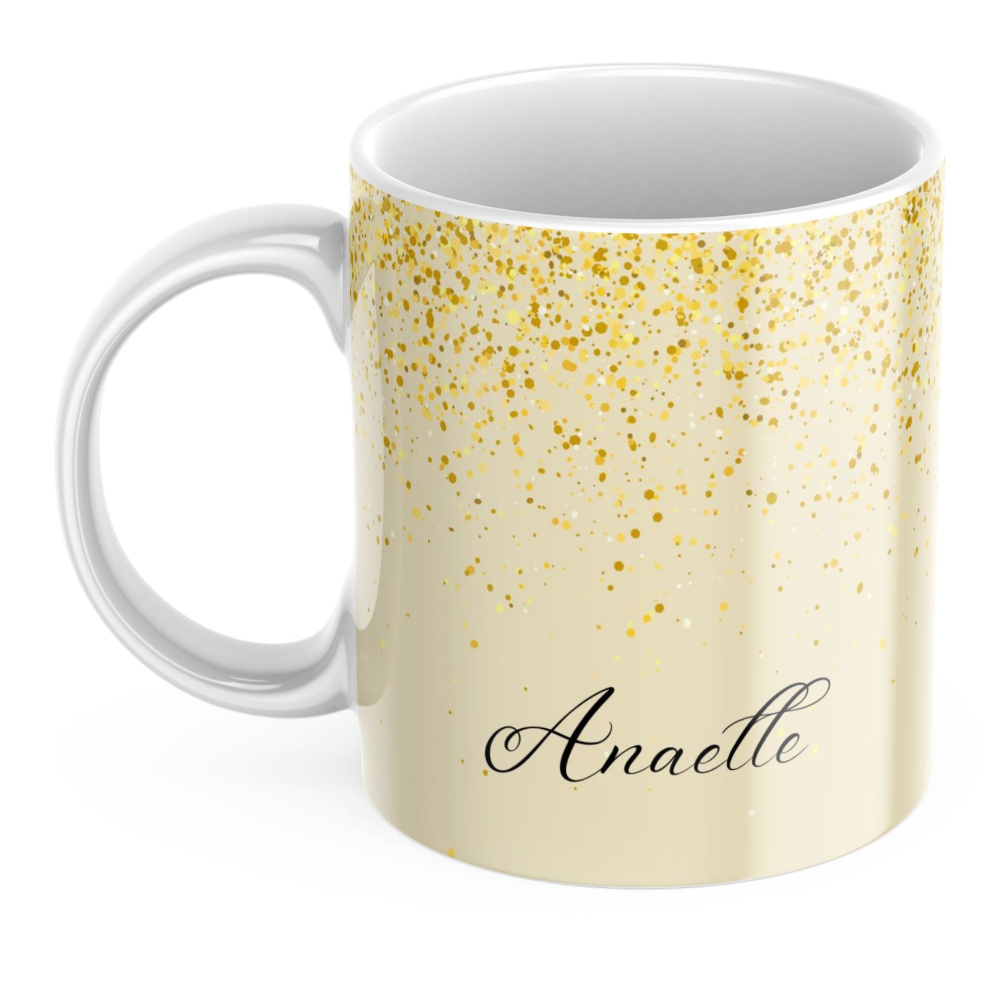 mug paillette or prenom personnalise