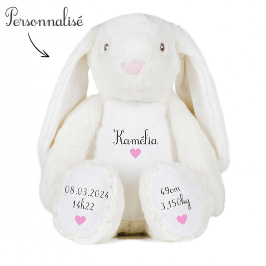 peluche personnalisée lapin cadeau naissance