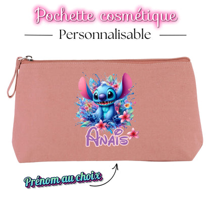 pochette cosmetique stitch prenom