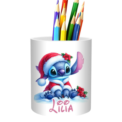 cadeau noel stitch pot crayon