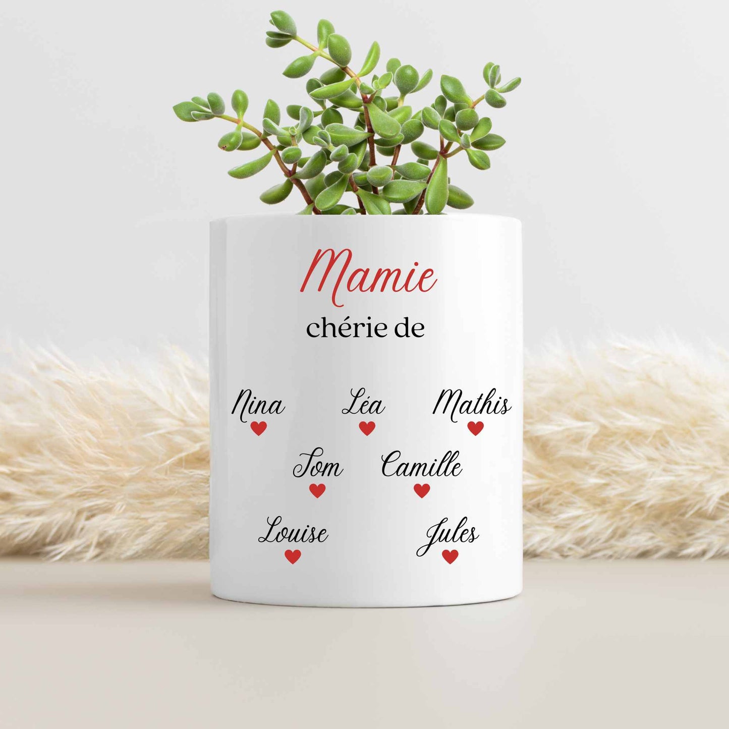 pot fleur personnalisé mamie cherie