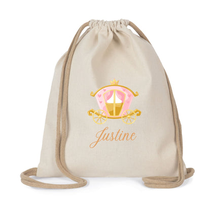 sac maternelle prenom enfant princesse carosse