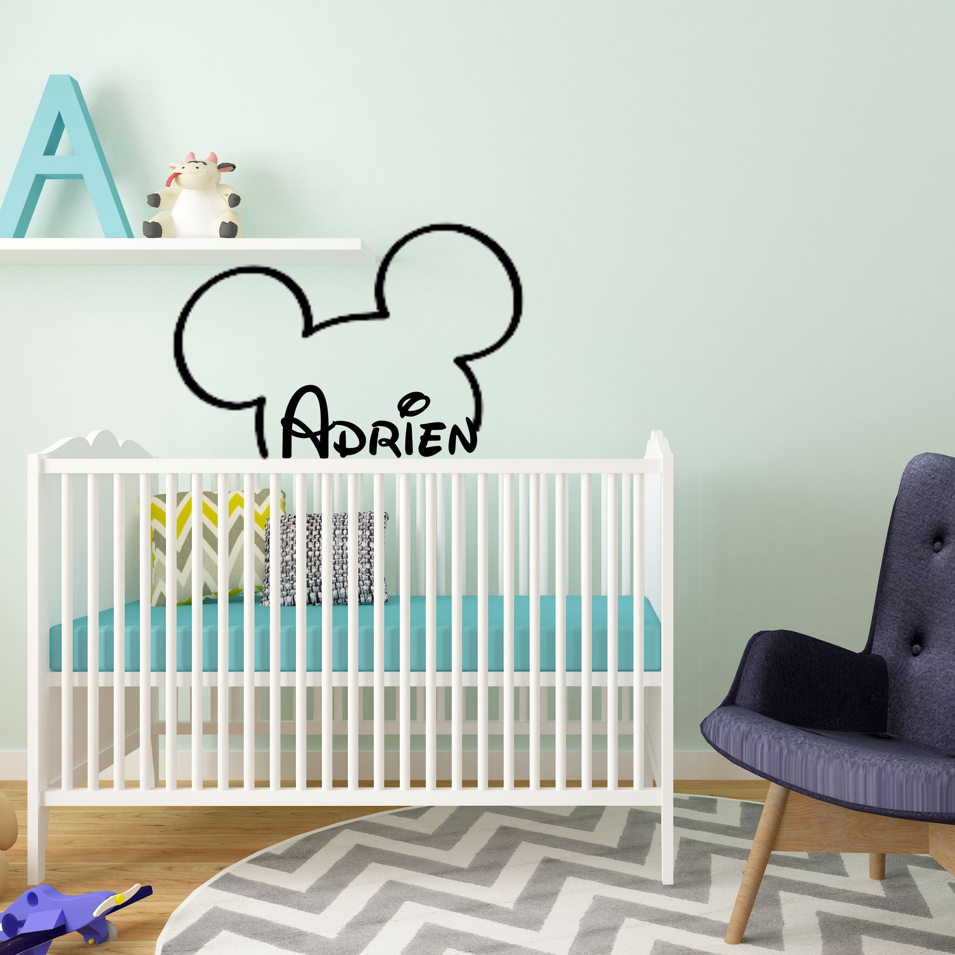 sticker mickey autocollant chambre