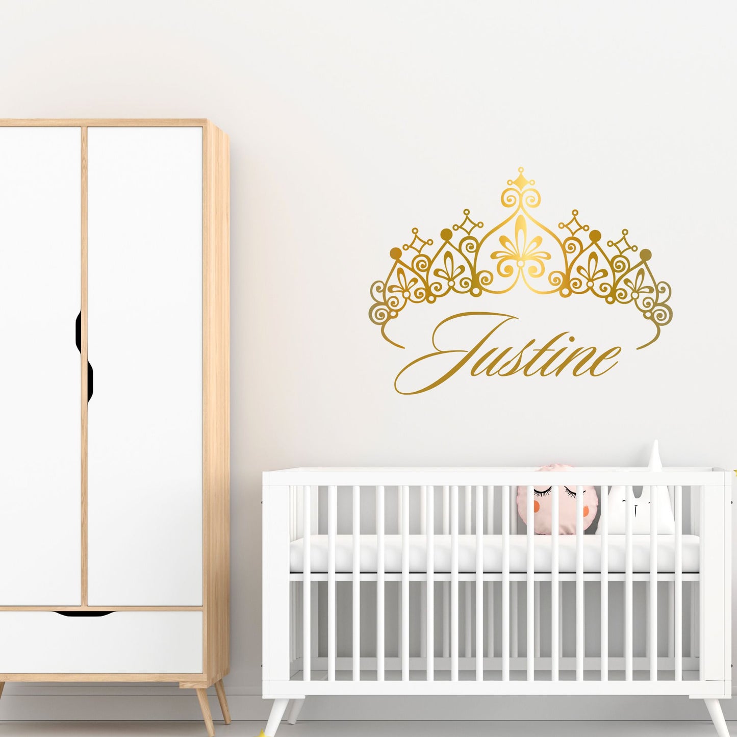 sticker couronne de princesse personnalisable chambre fille