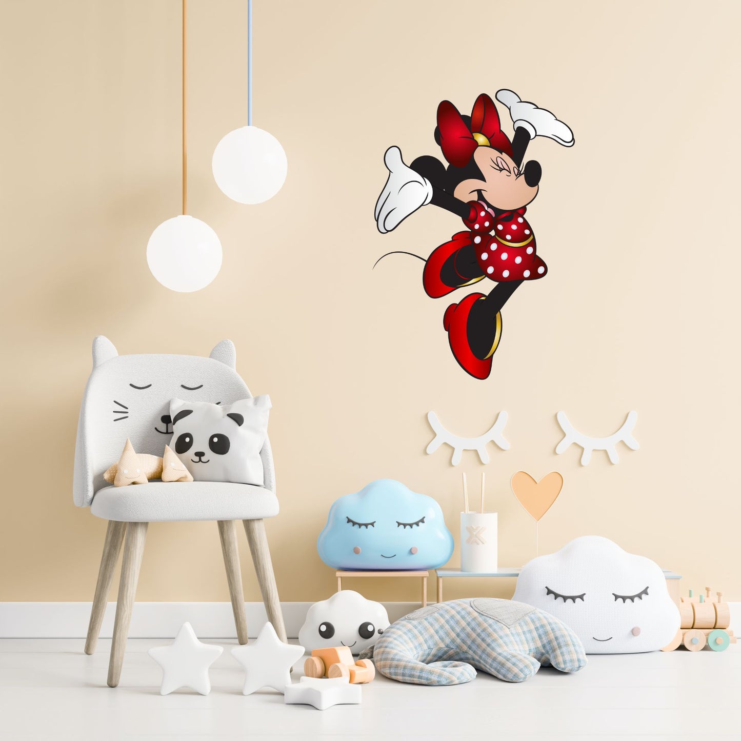 sticker mural minnie décoration chambre enfant