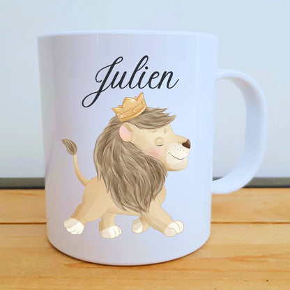 tasse personnalisee lion enfant prenom