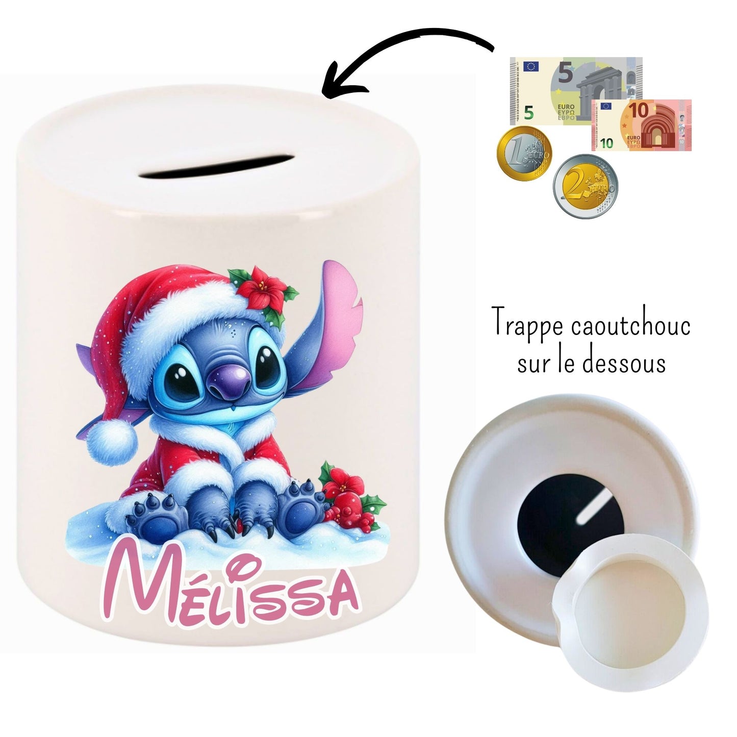 tirelire cadeau noel stitch 