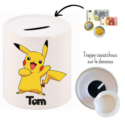 tirelire pikachu personnalisée prenom