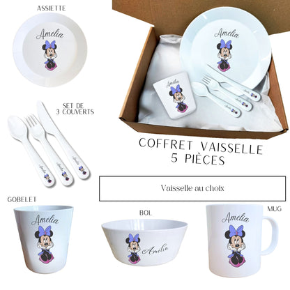 vaisselle personnalisée enfant minnie