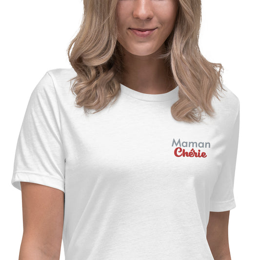 tee shirt brodé maman cherie